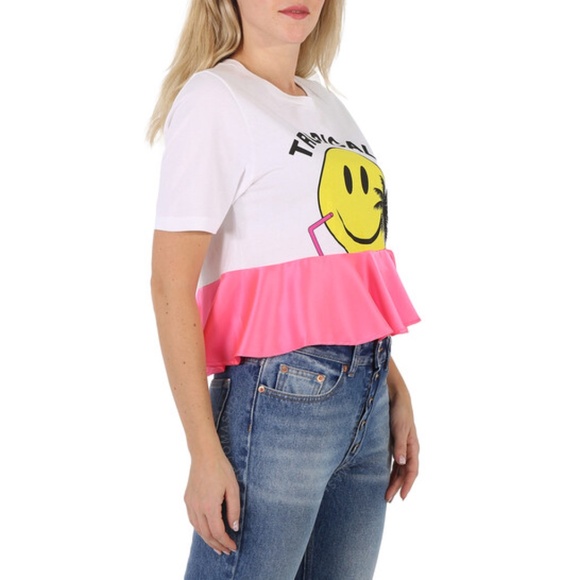 Filles A Papa Tropical smiley face tee 1 S New - Picture 6 of 7